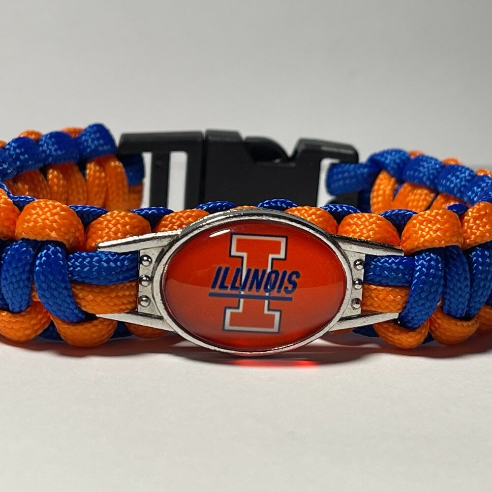 Illinois Fighting Illini NCAA Paracord Bracelet NEW